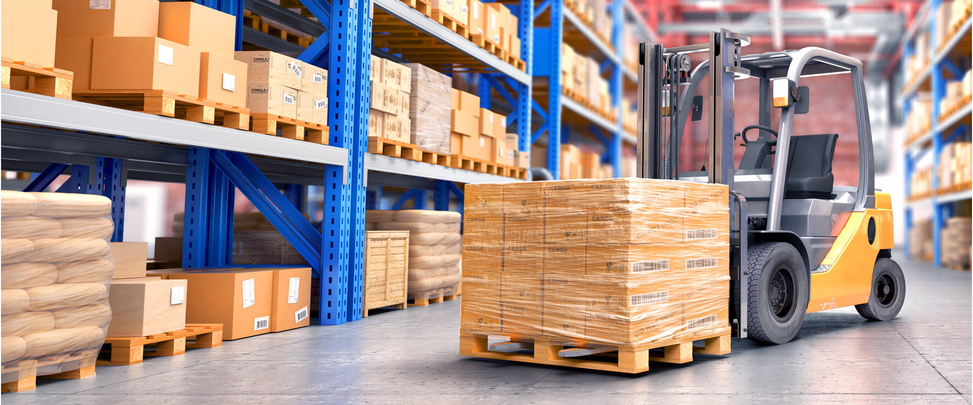 warehouse with forklift warehouse with forklift
